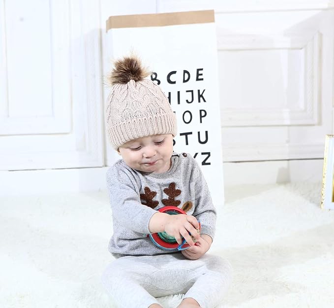 DANMY Baby Beanie Hat, Infant Newborn Toddler Winter Warm Knit Cap - Image 6