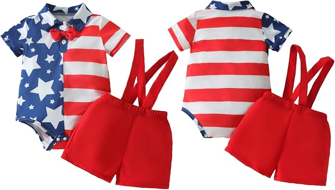 PUHHAPIEY Baby Boy Gentleman Wedding Outfit Dress Romper Suspender Pants | 0 3 - Image 6