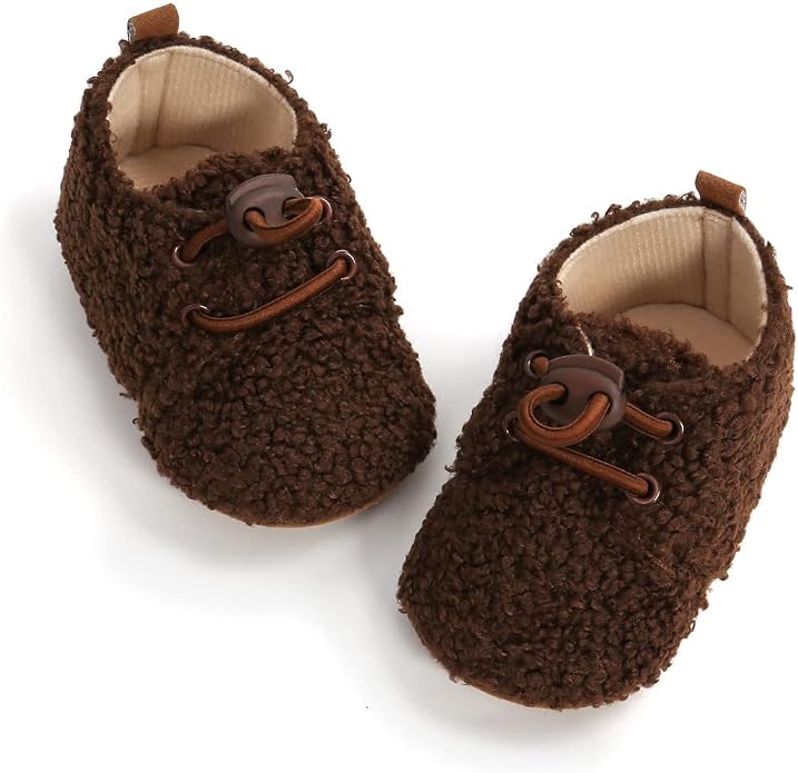 Ohwawadi Infant Baby Boys Girls Slippers Cozy Fleece Booties Soft Bottom Warm - Image 4
