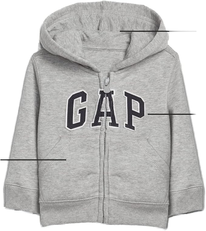 GAP Baby Boys' Playtime Favorites Logo Full Zip Hoodie Hooded Sweatshirt - Image 2
