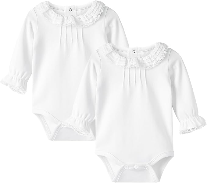 pureborn Baby Romper Bodysuits 2-Pack Unisex Soft Cotton One-Piece Outfit by pureborn