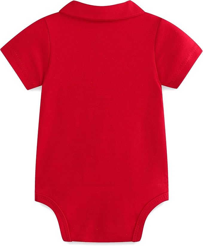 Baby Girl Collared Onsie Polo Bodysuit Boy Cotton Romper Short Sleeve 0~24M - Image 2