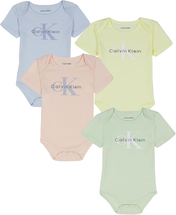 Calvin Klein baby-boys 4 Pack Bodysuit by CalvinKlein