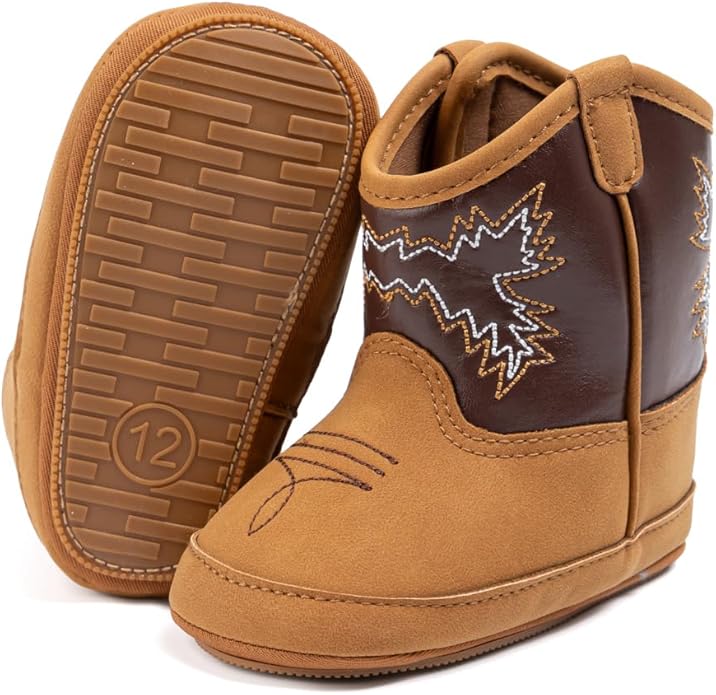 Meckior Baby Girls Cowboy Tassel Boots Side Zipper Moccasins Soft Bottom by Meckior