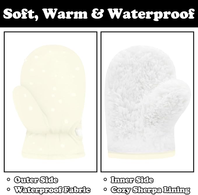 Sarfel Toddler Mittens Waterproof Toddler Gloves Baby Winter Mittens Toddler - Image 5