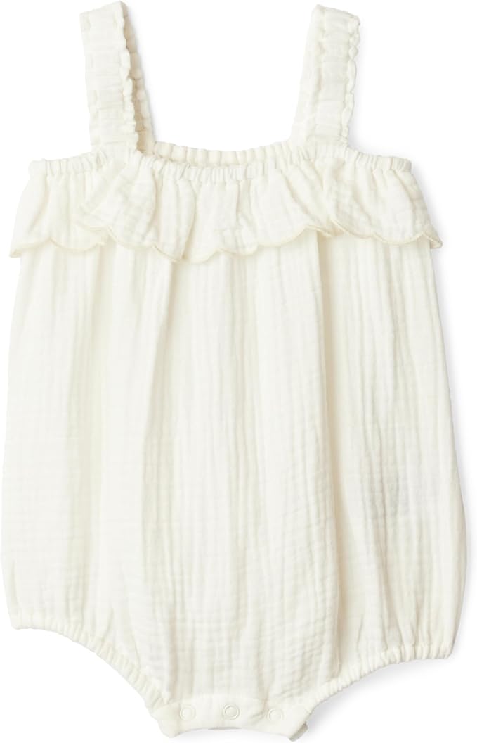 Amazon Essentials x Sofia Grainge Baby Girls' Cotton Gauze Sleeveless Romper by AmazonEssentials