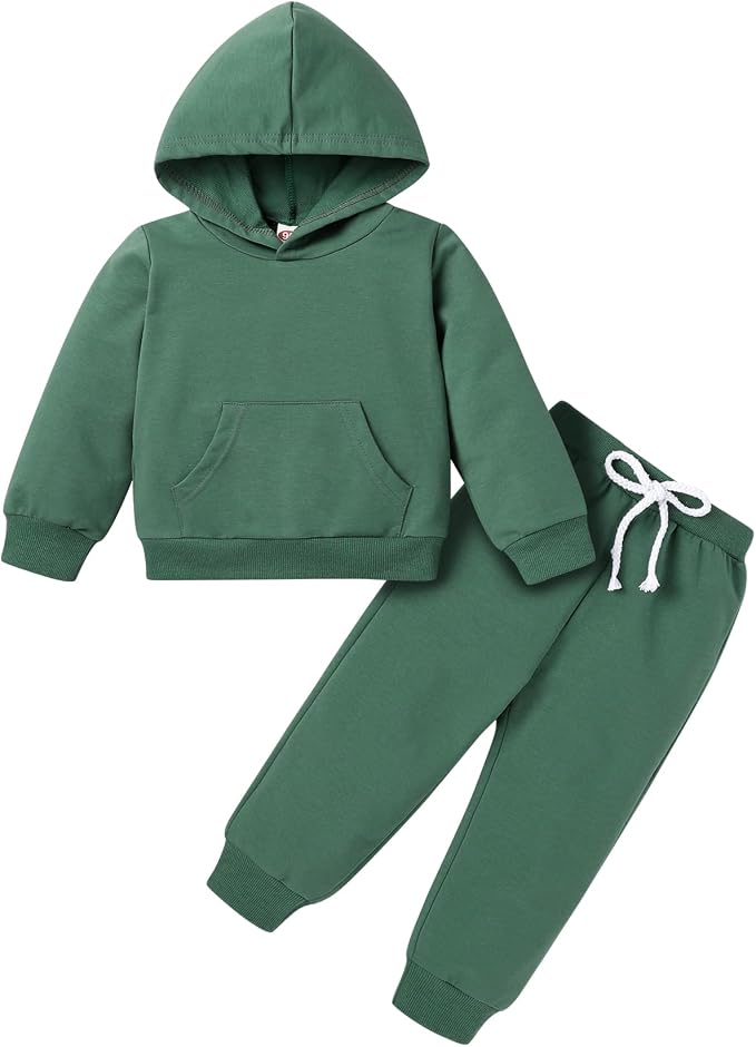 Happy Town Baby Fall Outfits for Girl Boy Long Sleeve Hoodie Top and Long by HappyTown