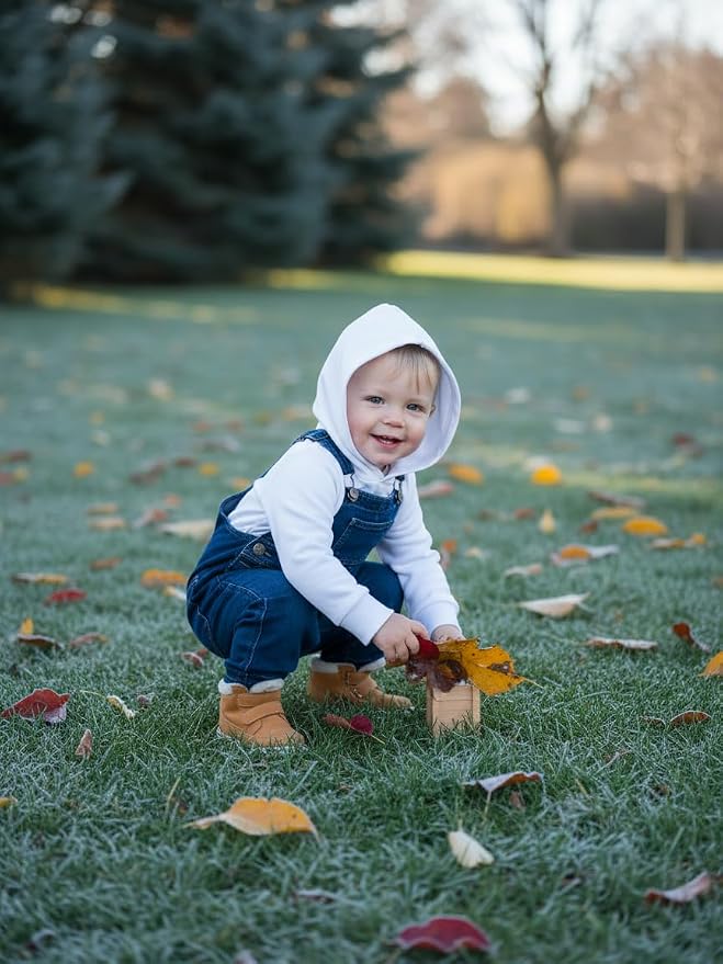 Happy Town Toddler Baby Boy Girl Sweatshirt Hoodie Pullover Fall Outfits Solid - Image 2