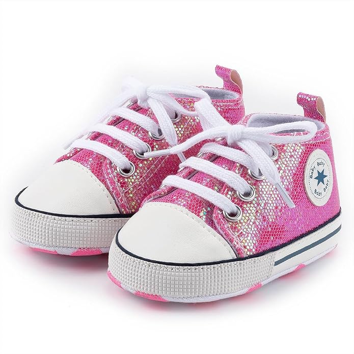Unisex Baby Girls Boys Canvas High-top Shoes, Newborn Infant Anti-Slip Soft - Image 4