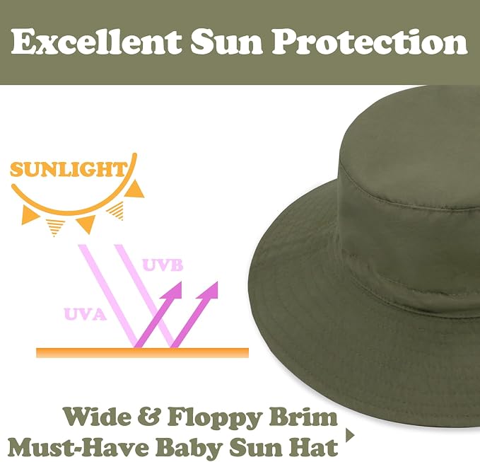 Sarfel Baby Sun Hat Summer Baby Boy Hats UPF 50+ Sun Protection Toddler Hat - Image 5