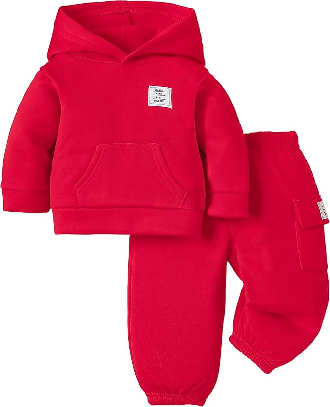 Toddler Baby Boy Clothes Long Sleeve Hoodie Sweatshirt Solid Sweatsuit Jogger by Unknown