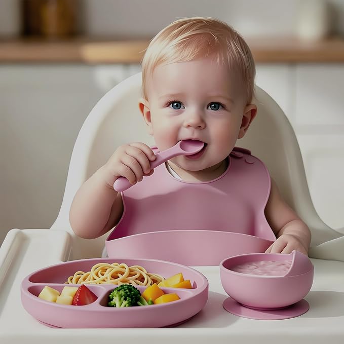 19 Pcs Silicone Baby Feeding Set Eating Essentials - Image 7