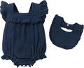 YOUNGER TREE Baby Girl Romper 100% Cotton Ruffle Sleeveless Summer Outfit by YOUNGERTREE