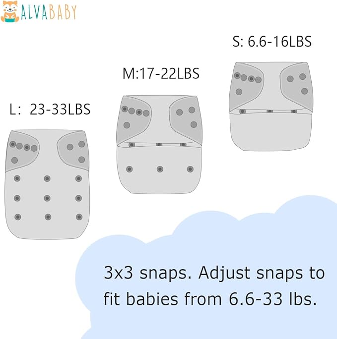 ALVABABY Halloween Baby Cloth Diapers One Size Adjustable Washable Reusable for Baby Girls and Boys 1 Pack with 2 Inserts AMD132-2TA