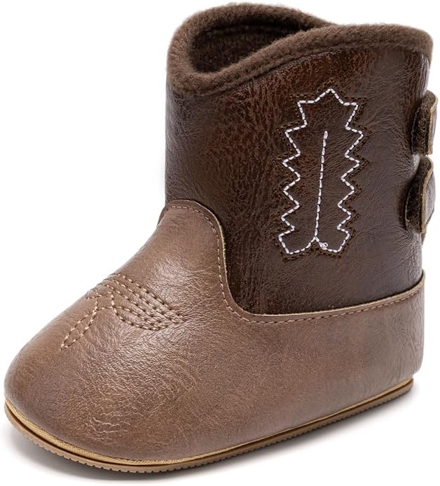 Meckior Baby Girls Cowboy Tassel Boots Side Zipper Moccasins Soft Bottom by Meckior