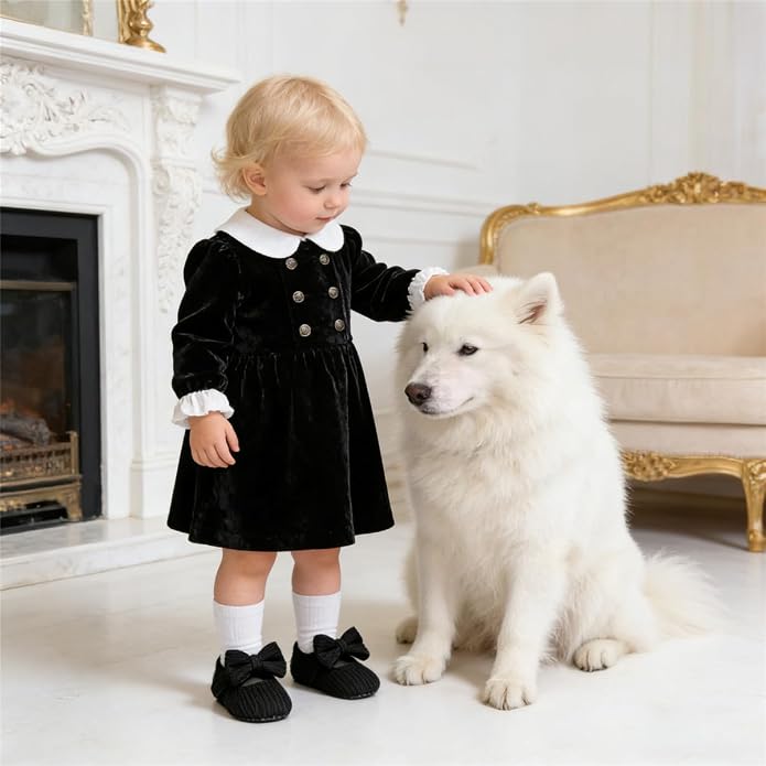 Ohwawadi Infant Baby Boys Girls Slippers Cozy Fleece Booties Soft Bottom Warm - Image 2