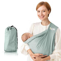 Baby Sling Carrier for Newborn to Toddler(8-45 Lbs), Cozy Wearing Baby Wrap Carrier with Adjustable Shoulder Strap Safety Buckle,Portable Lightweight Child Carrier Sling One Size Fit All Parents-Green