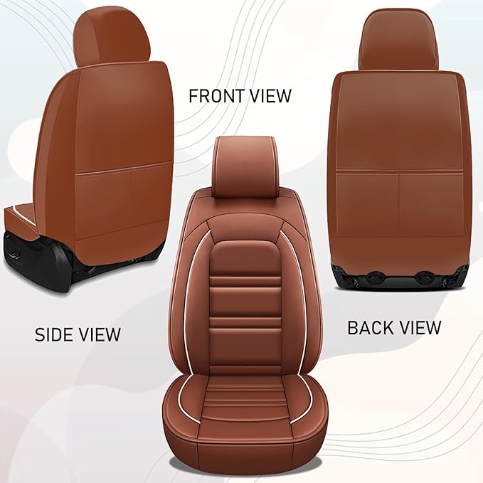 Seat Cover for Honda Ridgeline 2006-2025 | Car Seat Covers Front Seats, Waterproof Seat Protectors, Automotive Front Seat Covers (Front Seat, Coffee)
