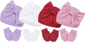 Newborn Baby Girl Hats and Mittens Set, Hospital Hat, Bow Beanie Infant Gift by CenturyStar