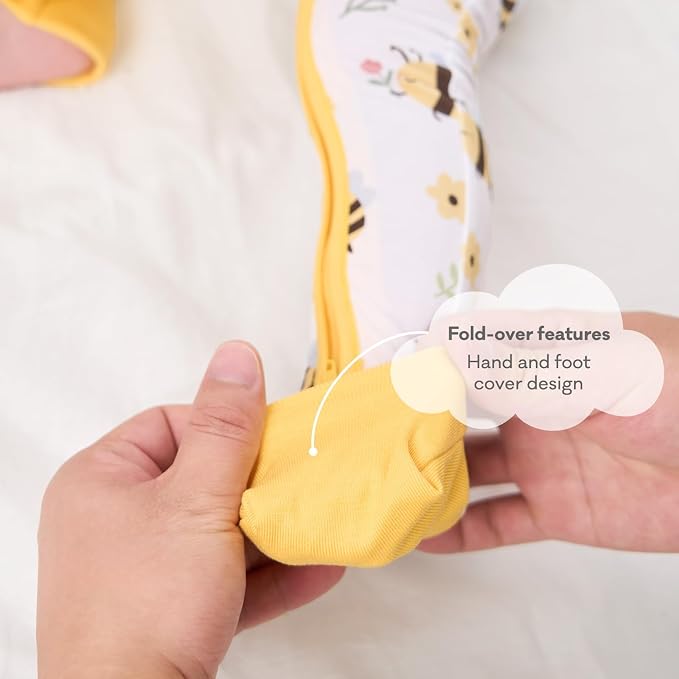 pureborn Baby Sleeper Viscose from Bamboo Zipper Footies Pjs 0-24 Months | - Image 6