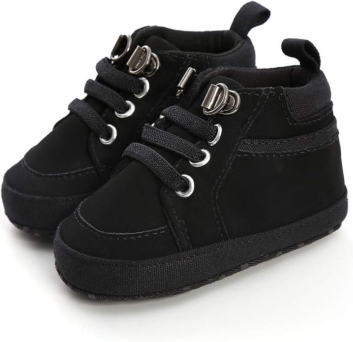 Meckior Toddler Baby Boys Girls High Tops Ankle Sneakers Soft Anti-Slip Sole PU by Meckior