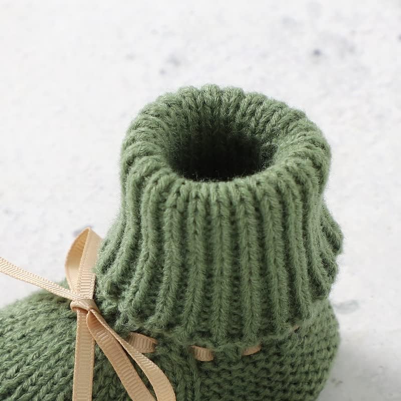 LAWKUL Baby Booties Knit Newborn Shoes Cozy First Walkers Infant Toddler Boots - Image 4