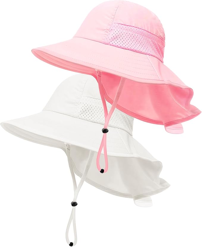 Baby Sun Hat with Neck Flap UPF 50+ by MACOWCF