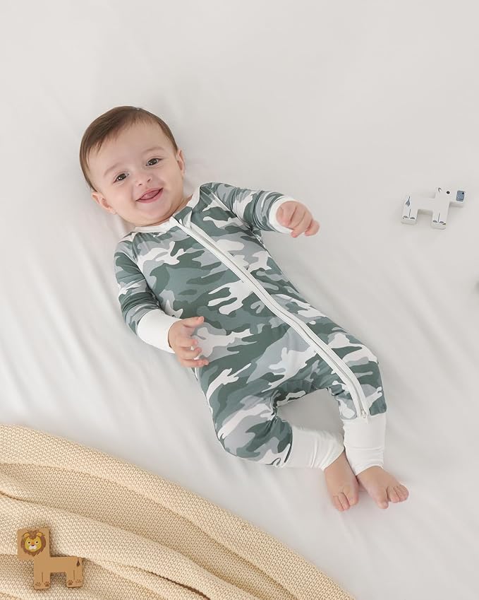 GUISBY Baby Footless Pajamas, Rayon of Bamboo, NB-2T | Rayon of bamboo softness - Image 4