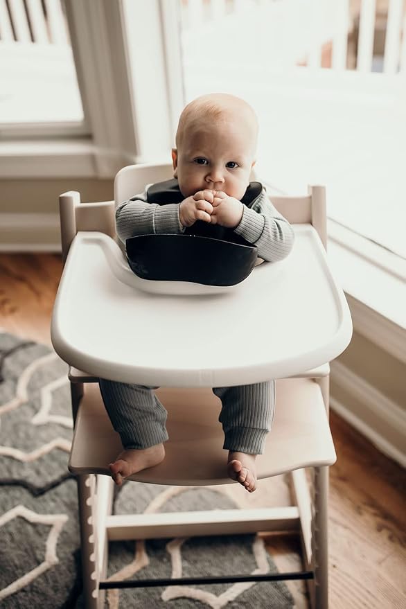 Three Little Tots Modern Silicone Baby Bib – Adjustable Fit Waterproof Catch - Image 4