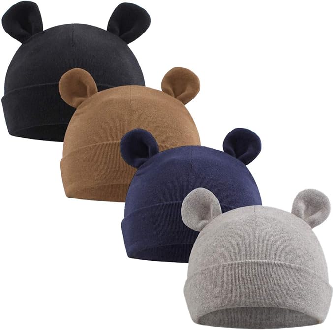 Pesaat Newborn Hospital Hat 0-12Months Preemie Boys Girls Beanie Solid Infant by Pesaat
