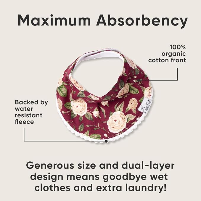 Copper Pearl Baby Bibs 4 Pack & 6 Pack, Bandana Drool Bibs - Image 2