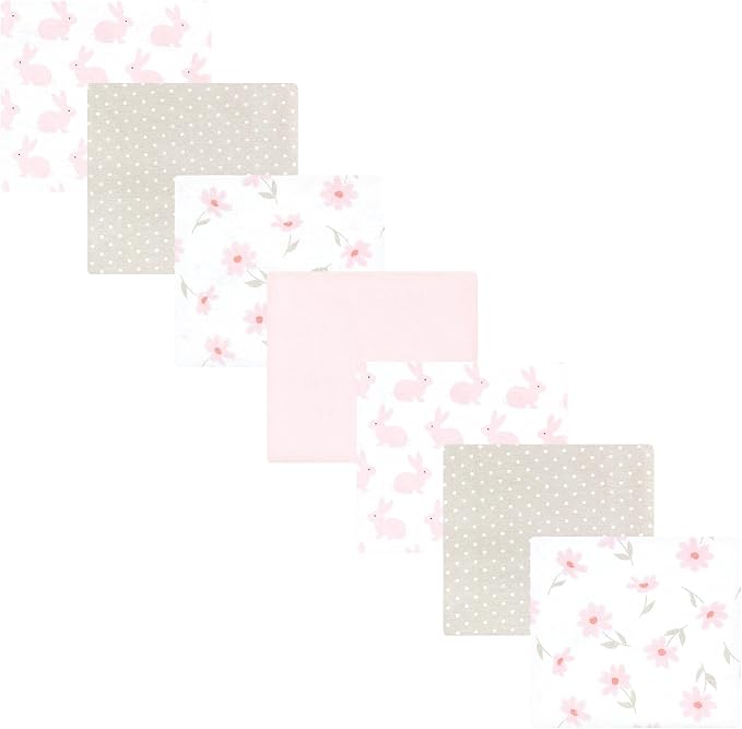 Little Treasure Hudson Baby Cotton Poly Flannel Receiving Blankets Multipack by HudsonBaby