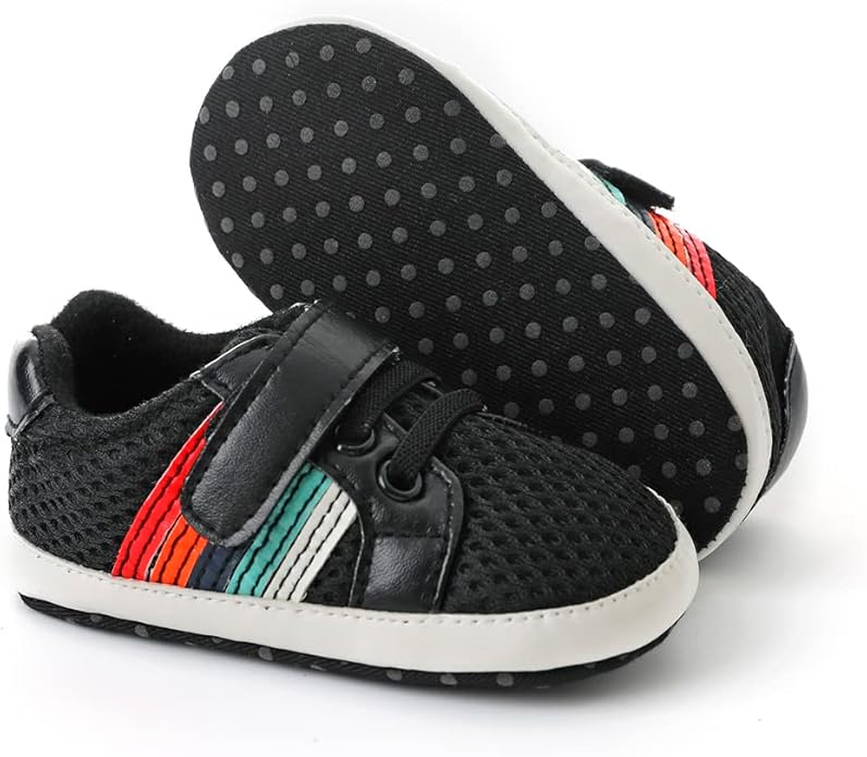 Clowora Baby Boys Girls Shoes Non-Slip Rubber Sole Sneakers Infant First Walking Toddler Crib Shoes Newborn Loafers Flats.