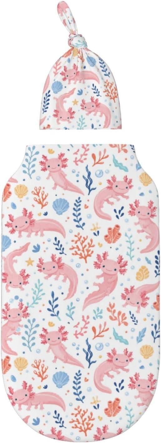Axolotl Swaddle Blankets Soft Receiving Blanket Baby Swaddle Wrap - Image 2