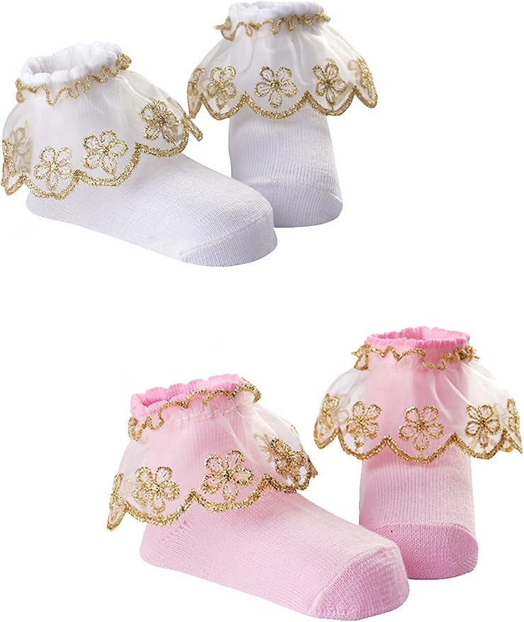 PrinceSasa Little Baby Girl Princess Lace Ruffles Socks Set by PrinceSasa