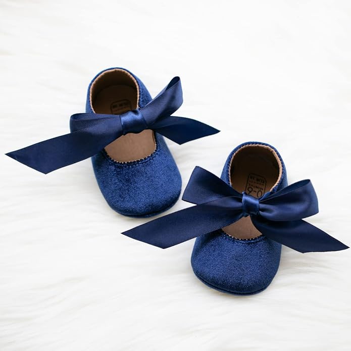 KIDSUN Infant Baby Girls Mary Jane Shoes Non-Slip Rubber Sole Ballet Slippers - Image 5