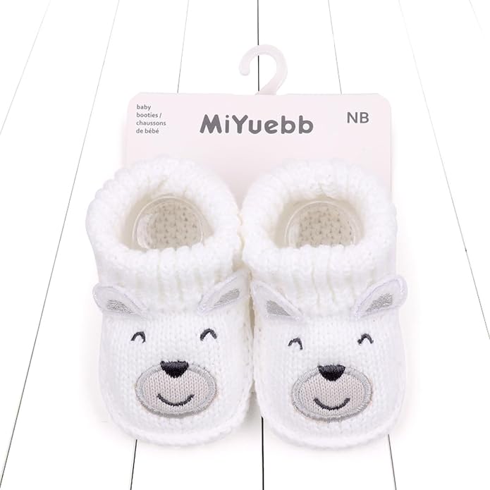 Infant Baby Boys Girls Knitted Booties Soft Cute First Walking Socks Shoes | - Image 2