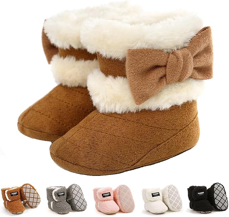 Ohwawadi Infant Baby Boots Boys Girls Cozy Fleece Slippers Snow Boots Winter by Ohwawadi