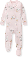 Burt's Bees Baby Girls Organic Cotton, Snug Fit Footed Sleeper Pajamas | by BurtsBeesBaby