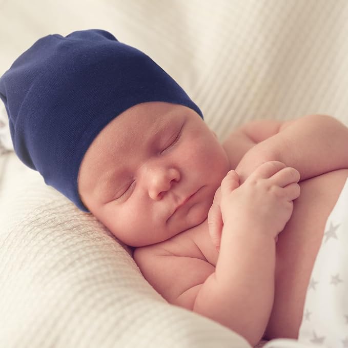 DRESHOW BQUBO 4 Pieces Baby Beanie Newborn Toddler Soft Cute Knit Hat Hospital - Image 2