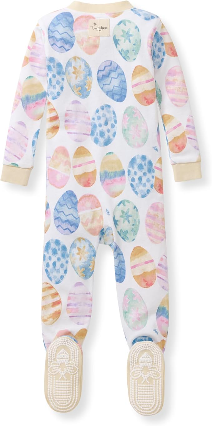 Burt's Bees Baby Girls Organic Cotton, Snug Fit Footed Sleeper Pajamas | - Image 2