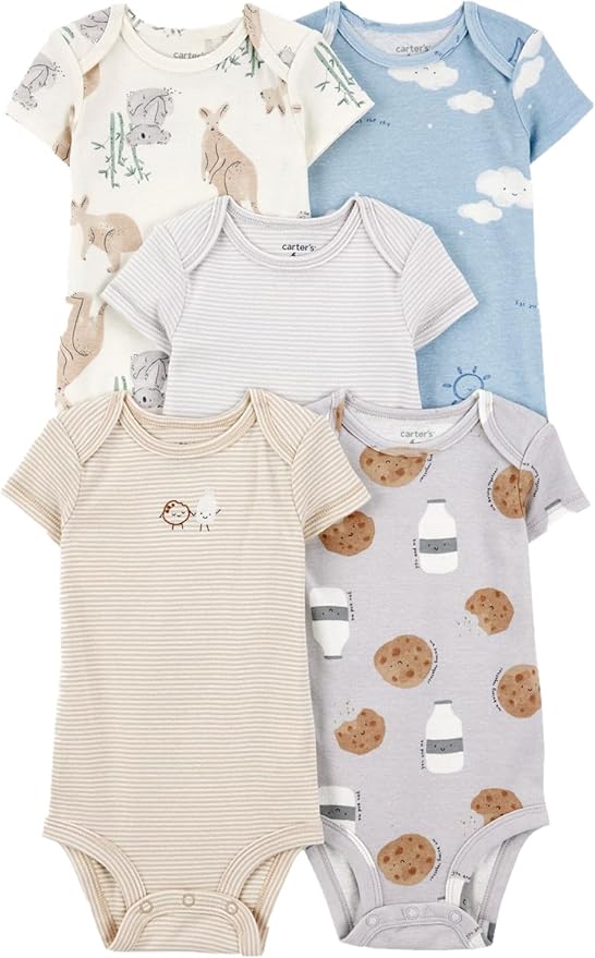 Carter's Baby Boys 5-Pack Original Short Sleeve Bodysuits by Carters