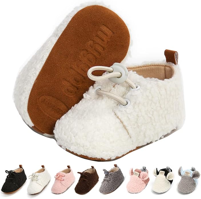Ohwawadi Infant Baby Boys Girls Slippers Cozy Fleece Booties Soft Bottom Warm by Ohwawadi