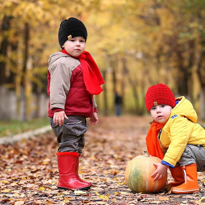 REDESS Baby Kids Winter Warm Hats, Infant Toddler Children Beanie Knit Cap - Image 6