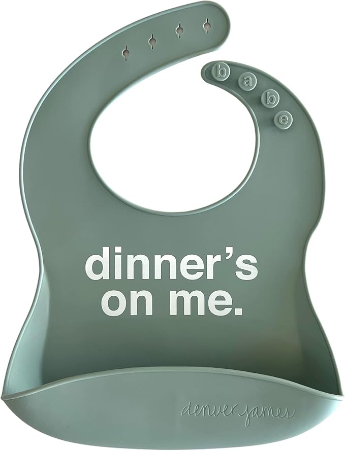 Denver James Silicone Feeding Bibs | Dishwasher Safe. Waterproof. Adjustable. by DenverJames