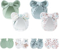 LIDHAY 4PCS Newborn Baby Hospital Hats Beanie Bow Infant Caps Cotton Preemie by LIDHAY