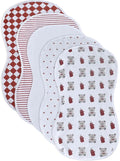 sleepyturtle Pack of 5, Baby Burp Cloths, Soft and Absorbent by sleepyturtle