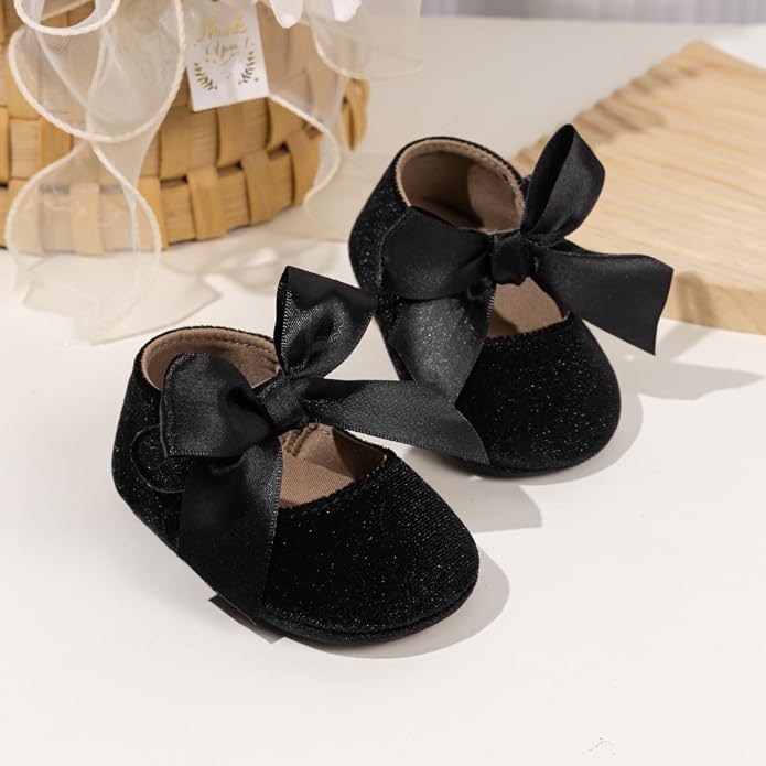 KIDSUN Infant Baby Girls Mary Jane Shoes Non-Slip Rubber Sole Ballet Slippers - Image 3
