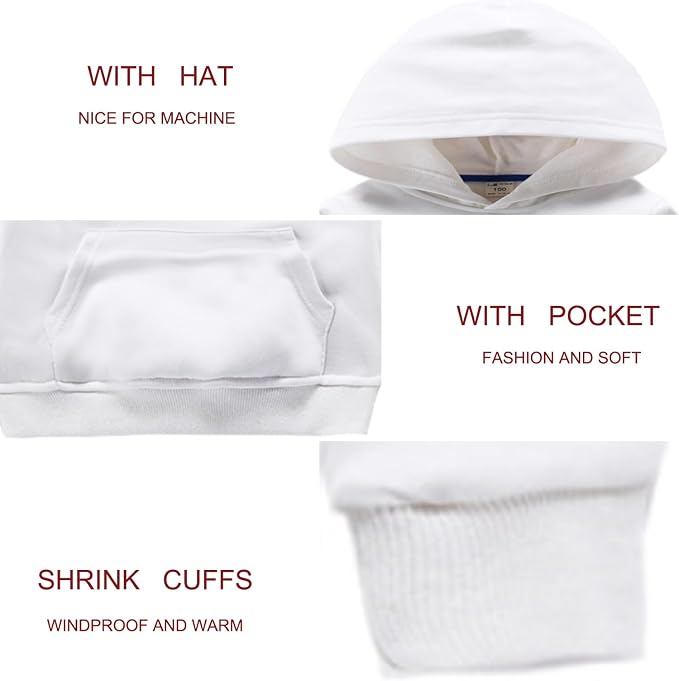 Baby Kids Boy Girl Solid Casual Pocket Hoodie Sweatershirt Long Sleeve Pullover - Image 4