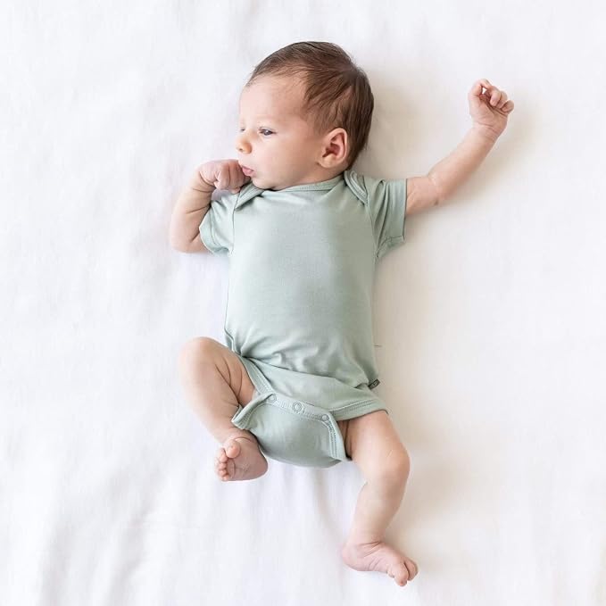 KYTE BABY Short Sleeve Baby Bodysuit, Buttery Soft Rayon Made From Bamboo - Image 3